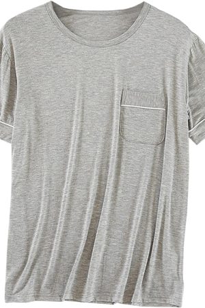 Mens  Sleep T-Shirt V-Neck Pajamas Casual Loose Fit Undershirts Base Layer Tops Short Sleeve Loungewear