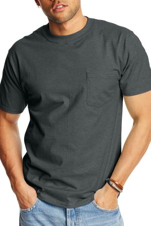 Men's Heavyweight Cotton Pocket T-shirt, Loose Fit
