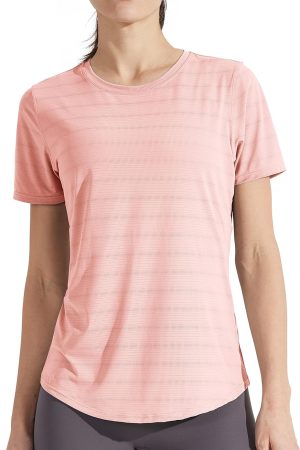 Women's Workout T Shirts Short Sleeve Gym Running Athletic Tops Quick Dry Crewneck Yoga Shirts