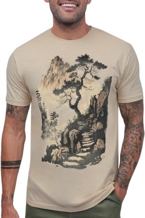 Men's Printed T-Shirts, S-4XL, Premium Short-Sleeve Colorful T-Shirts