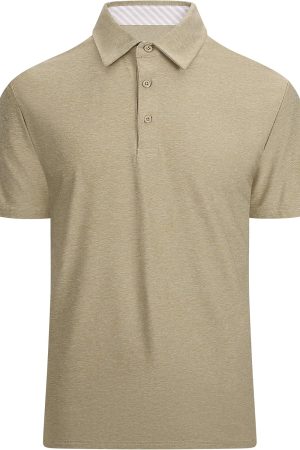 Mens Golf Shirt Moisture Wicking Quick-Dry Short Sleeve Casual Polo Shirts for Men